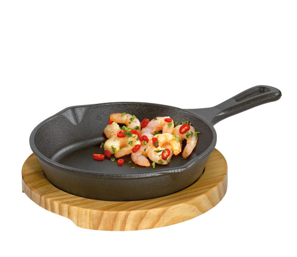 Servierpfanne KÜCHENPROFI BBQ in schwarz aus Gußeisen