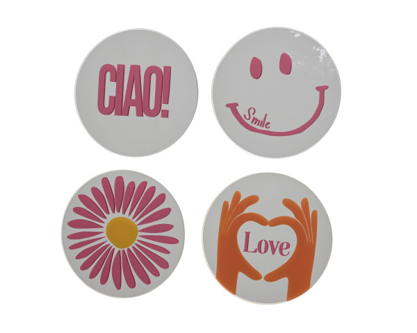 Untersetzer SPIEGEL in mehrfarbig aus Glas