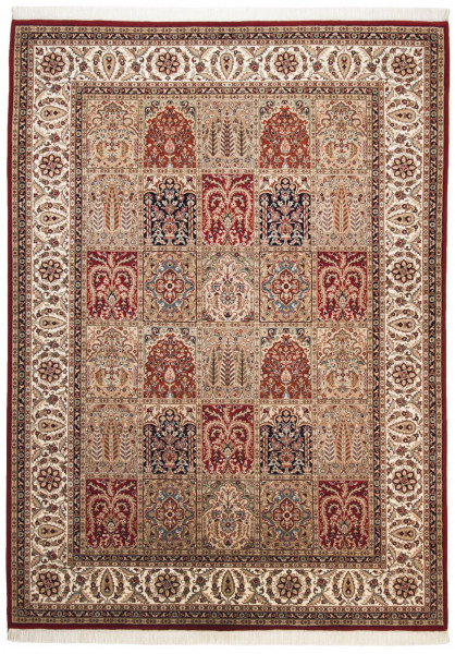 Teppich SIRSA SILK in mehrfarbig aus Wolle mit Seide