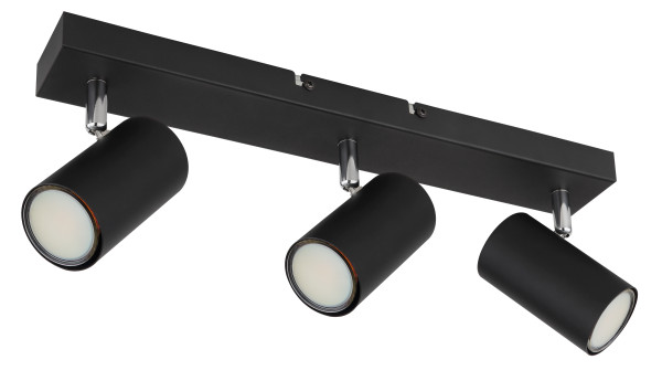 Wand-/Deckenspot ROBBY in schwarz aus Metall