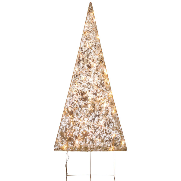 Weihnachtsbaum LED in goldfarben aus Metall