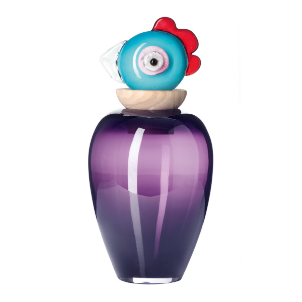 Vase PAPAGENO in lila aus Glas