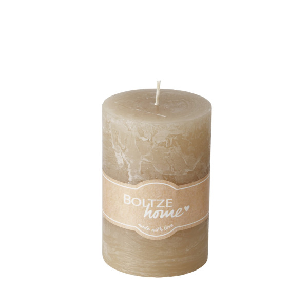 Kerze CASUAL beige in beige aus Wachs
