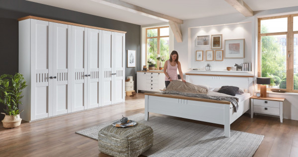 Schlafzimmer MONDO Basella in weiß aus Furniert