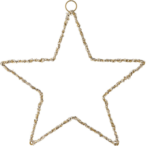 Weihnachtsstern LED in goldfarben aus Eisen