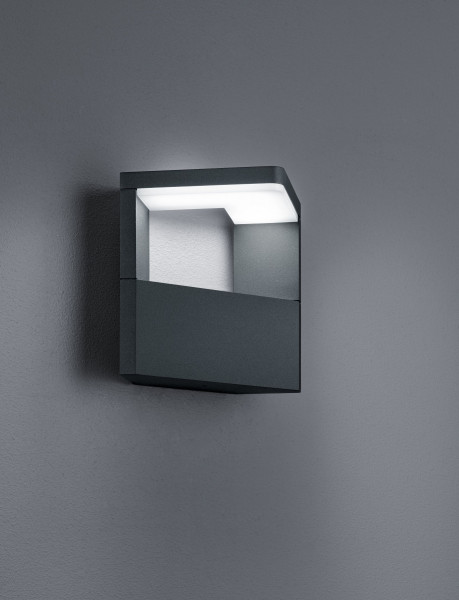 Wandleuchte GANGES in anthrazit aus Aluminium