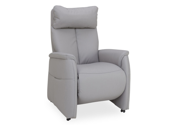 Relaxsessel vito KIERAN in lightgrey aus Leder