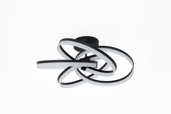 Deckenleuchte SCHÖNER WOHNEN LOOP in schwarz aus Metall