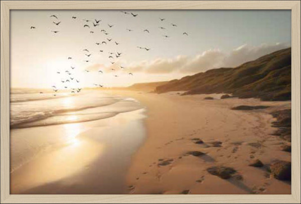 Gerahmtes Bild SEA MOOD XI in mehrfarbig aus Holz