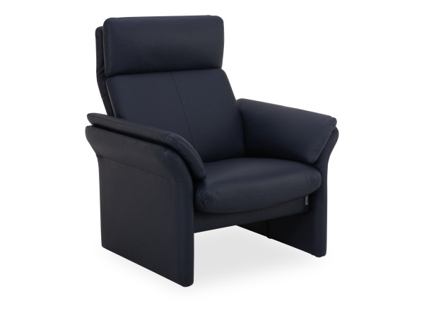 Sessel Avignon in blau aus Leder