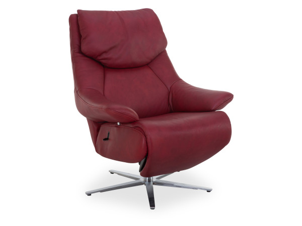 Relaxsessel MONDO MALU in rot aus Leder