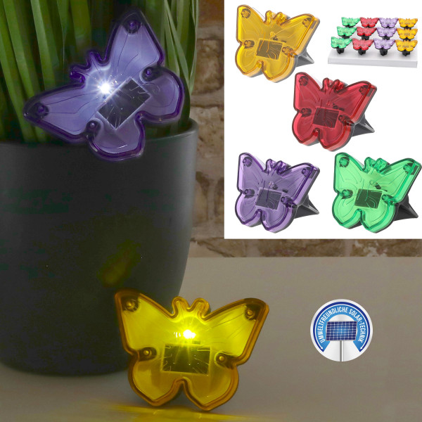 Solarlstecker BUTTERFLY in mehrfarbig aus Kaltschaum