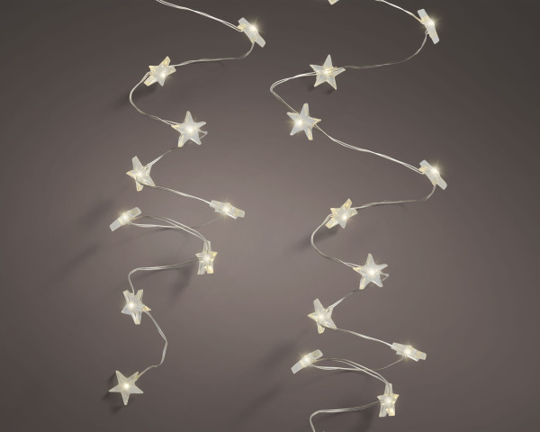 Lichterkette LED STAR in mehrfarbig aus Materialmix
