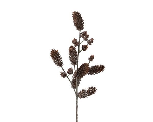 Kunstpflanze ZAPFEN in braun aus Kunststoff