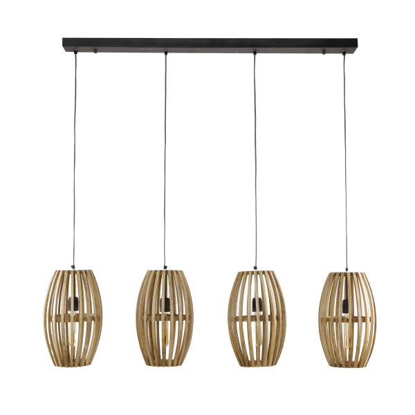 Pendelleuchte ORBIT WOOD in natur aus Mango