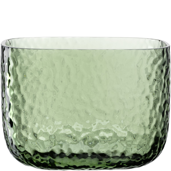 Vase LEONARDO MARTELLO in grün aus Glas