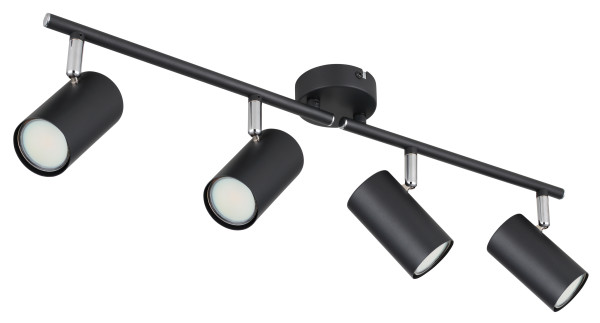 Wand-/Deckenspot ALLVI in schwarz aus Metall
