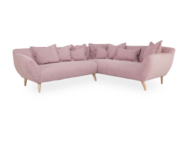 Polsterecke Gelina in rose aus Stoff