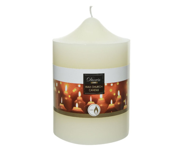 Altarkerze in creme aus Wachs