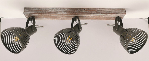 Wand-/Deckenspot MORI in grau aus Metall