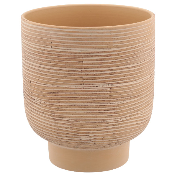 Übertopf TUSCANY in Mandel aus Keramik