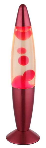 Lavaleuchte LED BUBBLE rot in rot aus Materialmix