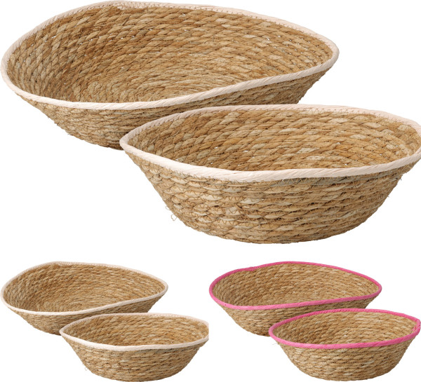 Korb FLOWER in natur aus Seegras