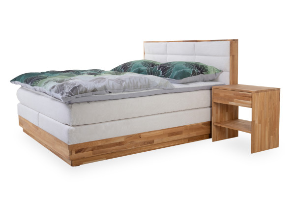 Boxspringbett VALMONDO INCANA in creme aus Stoff