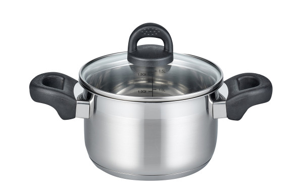 Topf ELO TURMALIN in silberfarben aus Edelstahl