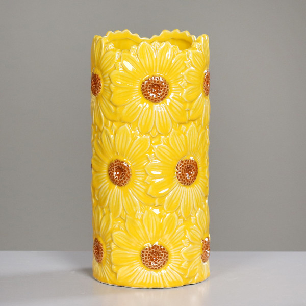 Vase in gelb aus Keramik