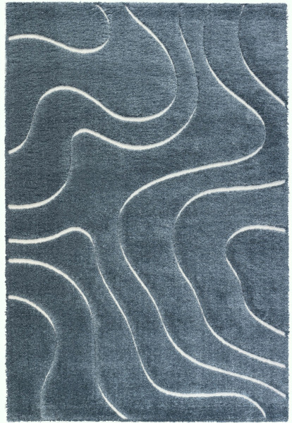 Teppich MASAI in blau aus Polyester