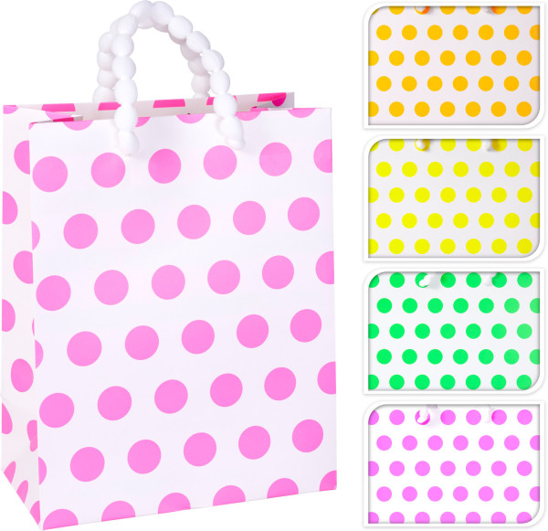 Geschenktasche POINTS in mehrfarbig aus Papier