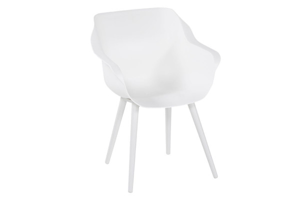 Gartenstuhl SOPHIE in weiß aus Kunststoff