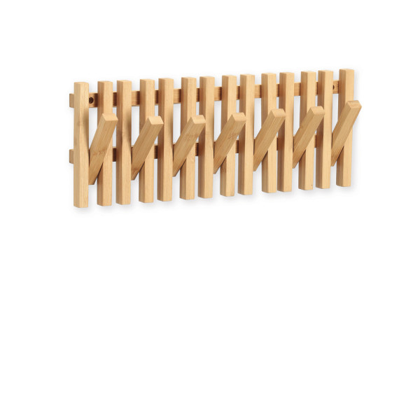Wandgarderobe OSLO in natur aus Bambus