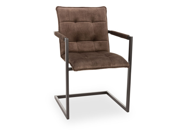 Polsterstuhl VALMONDO PALLIA 1 in  9811 hellbraun-Schwarz