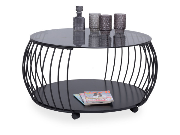 Couchtisch HILMA in schwarz aus Metall
