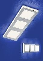 Deckenleuchte QUADRO in silberfarben aus Metall