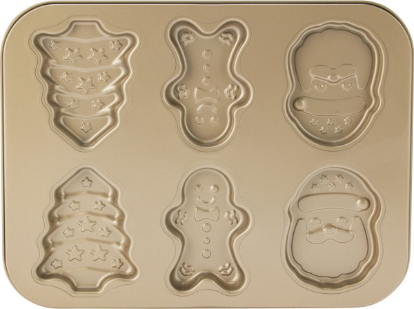 Kuchenform in goldfarben aus Stahl