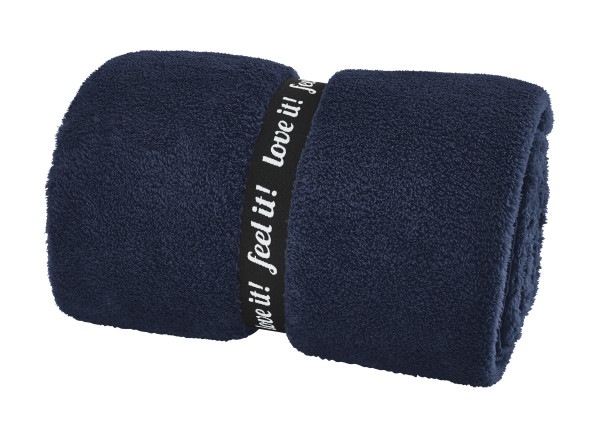 Wohndecke s.Oliver WELLSOFT in blau aus Polyester