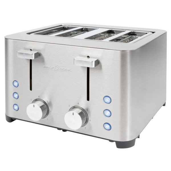 4-Scheiben-Toaster PROFICOOK in mehrfarbig aus Edelstahl