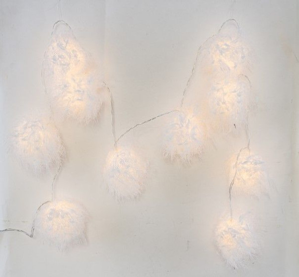 Lichterkette LED in weiß aus Kunststoff