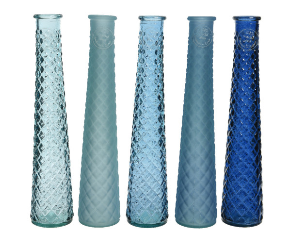Flaschenvase in mehrfarbig aus Glas