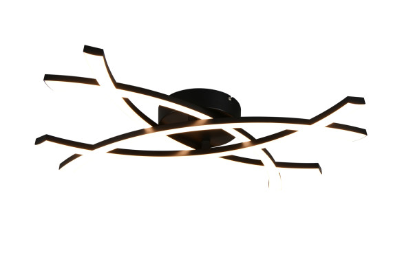 Deckenleuchte LED POLLOCK in schwarz aus Kunststoff