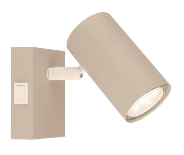 Wandspot ROBBY in sand aus Metall