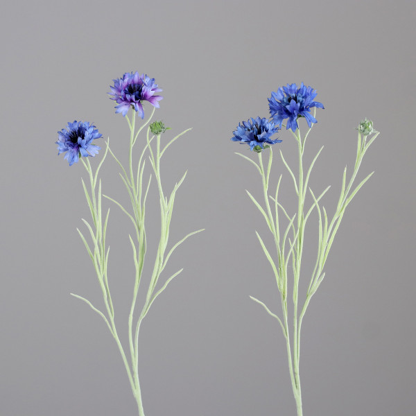 Kunstblume Kornzweig in blau aus Kunststoff