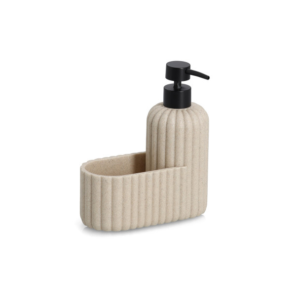 Seifenspender LUND in beige aus Materialmix