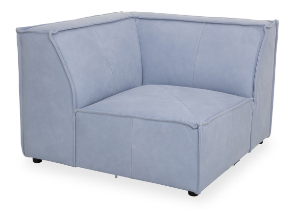 Spitzecke Elastoform URBINO in Lightblue aus Leder
