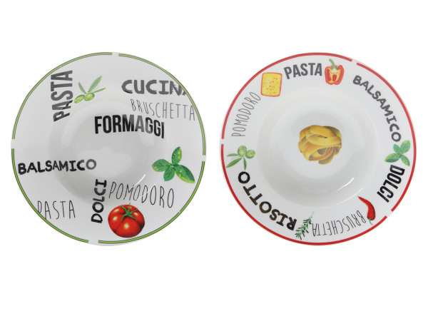 Pastateller ITALIA in mehrfarbig aus Porzellan