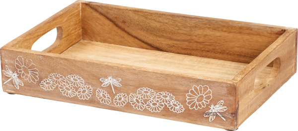 Deko-Tablett MANGO in braun aus Mango