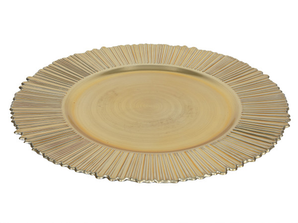 Platzteller GOLDEN in blau aus Eisen